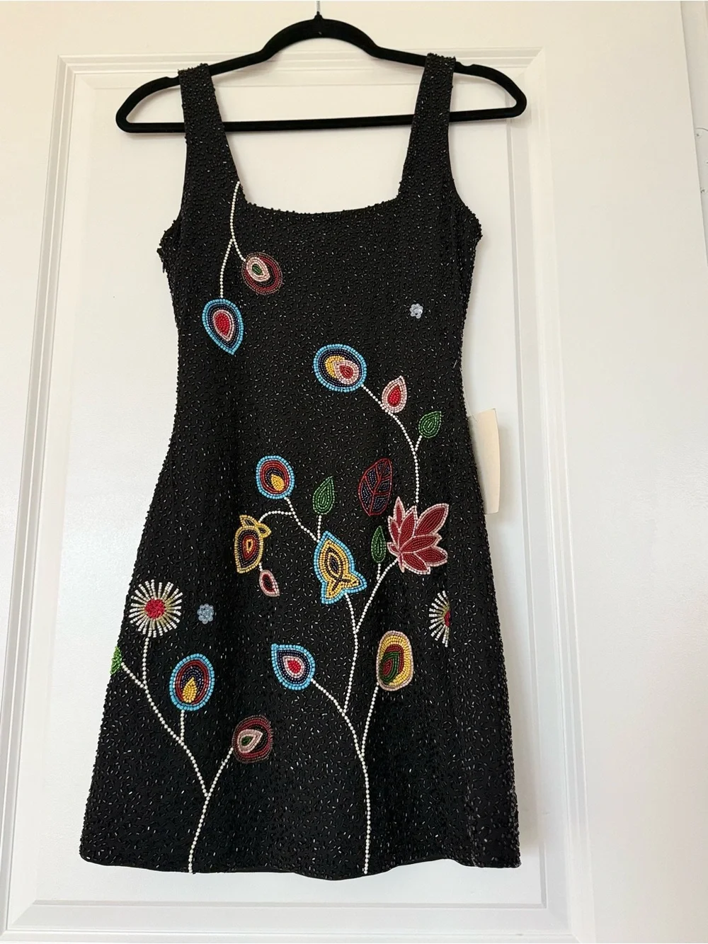 NWT Staud Le Sable Floral-Beaded Minidress $995 S - Picture 9 of 10